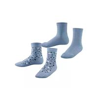 ESPRIT Unisex Kinder Socken Happy Dot 2-Pack K Sso Baumwolle gemustert 2 Paar, Blau Blue Mix 0020, 31-34