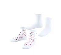 ESPRIT Unisex Kinder Socken Happy Dot 2-Pack K Sso Baumwolle gemustert 2 Paar, Weiß White 0010, 35-38