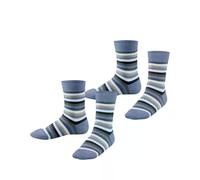Socken ESPRIT "Playful Stripe", Mädchen, Gr. 27-30, blau (jeans melange), Baumwollmischung, gestreift, normal, Socken Socken, mit Streifen, Cotton-Mix, elastisches Bündchen (96525506-27) jeans melange