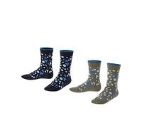 ESPRIT Unisex Kinder Socken Pattern Mix 2-Pack, Baumwolle, 2er Pack, Mehrfarbig (Sortiment 50), 31-34 (7-9 Jahre)