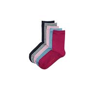 ESPRIT Unisex Kinder Socken Solid Mix Multipack K So Baumwolle einfarbig 5 Paar, Mehrfarbig Black Blue Grey Red Pink 0010, 35-38