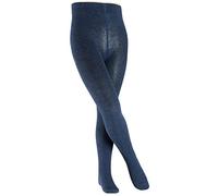 Esprit Unisex Kinderstrumpfhose Foot Logo TI – Baumwolle, dick – Navy Blue Melange 6490, 122-128