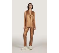 EsQualo Gilet Long Vegan Leather Brandy Größe: 36 | Gilets Outlet | Damen