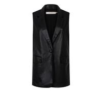 Esqualo - Weste aus veganem Leder schwarz - Gr. - 36