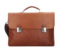 Esquire Aktentasche Dallas Leder 42 cm mit Laptopfach Braun