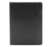 ESQUIRE - Esquire Logo 10 Kombibörse Hochformat mit Reißverschluss RFID Schutz echt Leder schwarz Schwarz