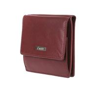 Esquire Geldbörse Senioren breite Kartenfächer großes Münzfach Notfallausweis Einkaufschip Leder rot Portemonnaie Geldbeutel