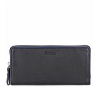 Esquire Langbörse Damen Color Piping schwarz/blau
