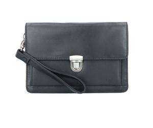 Esquire Oxford Handgelenktasche Leder 22 cm schwarz