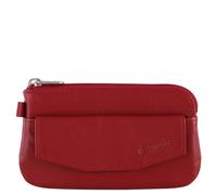 Damen Schlüsseletui Schlüsseltasche mit Steckfach Esquire New Silk Leder Rot