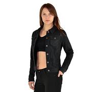 ESRA Damen Jeansjacke Damen Jeans Jacke mit Blumen Stickerei große Größen bis Übergrösse M03