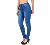 ESRA Damen Skinny Jeans High Waist SkinnyJeans Jeanshose Hoher Bund große Größen J403