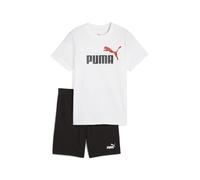 Puma Jungen T-Shirt- und Shorts-Set ESS 2 COLOR No.1 Logo Weiß Größe 152