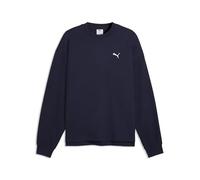 Sweatshirt PUMA "Essentials Elevated Relaxed Material Crew Sweatshirt Herren", Herren, Gr. S, navy blau, Obermaterial: 66% Baumwolle, 2% Elasthan, 32% Polyester. Rippe: 3% Elasthan, 97% Baumwolle. Bes