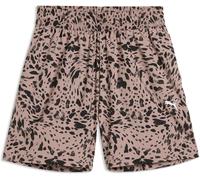 PUMA Essentials Graphic Animal High-Waist Allover Print Woven 4'' Shorts Damen 88 - sandstone XS
