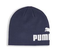 Puma Beanie Essentials Mid Crown Cuffless – ohne Umschlag – Navy/Weiß (OSFA)