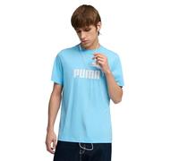 PUMA Herren T-Shirt - ESS No.1 Logo Tee, Rundhals, Kurzarm, uni Hellblau (Vibrant Blue) XL