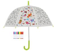Esschert Design Regenschirm für Kinder mit Vögeln PiY zum Ausmalen