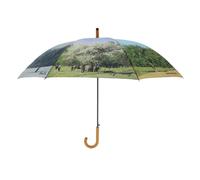 Esschert Design Regenschirm mit Aufdruck "Jahreszeiten" Ø 120 H 95 cm, mehrfarbig, Medium, Mehrfarbig, Medium