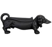 Esschert Design Schuhschaber, Fußabstreifer Motiv Dackel, aus Gusseisen in schwarz, ca. 32 cm x 13 cm x 12 cm