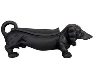 Esschert Design Schuhschaber, Fußabstreifer Motiv Dackel, aus Gusseisen in schwarz, ca. 32 cm x 13 cm x 12 cm