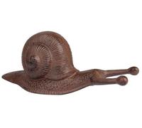 Esschert Design Stiefelknecht Motiv Schnecke aus Gusseisen in Rostbraun, ca. 32 cm x 13 cm x 13 cm
