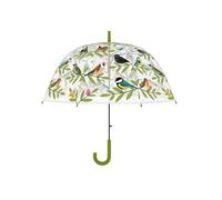 Esschert Design Regen Schirm Transparent Vögel Stock Automatik Vogel Erwachsene Bunt Regen