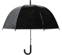 Esschert Fallen Fruits Regenschirm Transparent Stars schwarz