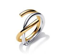 Essence Doppelring für Damen, 925er Silber, IP Gold