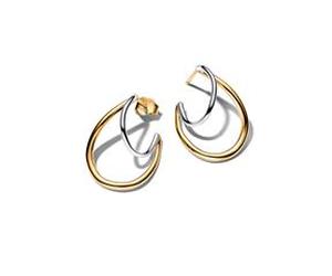 Essence Ohrschmuck für Damen bicolor, Silber, IP Gold