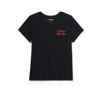 Essential Bling V Neck Tee Damen T-Shirt, S S schwarz