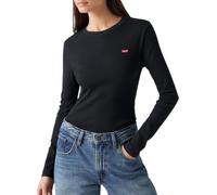 Levi's Damen Langarmshirt Essential HM LS Tee – 100% Baumwolle, Rundhals – Caviar M