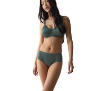 Slip TRIUMPH "Essential Minimizer T Hipster X", Damen, Gr. 44, grün (smoky grün), Microtouch, Obermaterial: 78% Polyamid, 22% Elasthan, Unterhosen Slip, schimmerndes Jacquardmuster (71762427-44) smoky