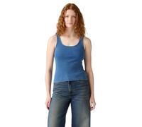 Tanktop LEVI'S "CLASSIC FIT TANK", Damen, Gr. S (36), indigo rib light ind, Rippware, Obermaterial: 100% Baumwolle, unifarben, casual, regular fit normal, Rundhals, ohne Ärmel, Tops (58008565-S) indig