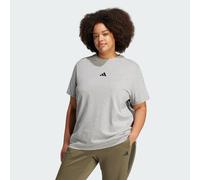 adidas Damen Essentials 3-Stripes Cotton T-Shirt (Plus Size), Medium Grey Heather/Black, XL Plus