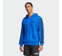 Essentials 3-Streifen French Terry Kapuzenjacke Royal Blue / Black M