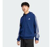 Essentials 3-Streifen French Terry Kapuzenjacke Team Navy Blue 2 / White XS