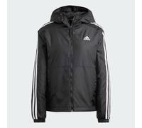adidas Damen Essentials 3-Stripes Insulated Hooded Jacket Jacke, Black, XS