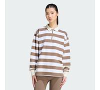 Essentials Contemporary French Terry Langarm-Poloshirt Khaki Six / Off White 2XS