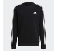 Essentials Fleece 3-Streifen Sweatshirt Black / White M