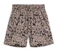 Essentials Graphic Animal High-Rise AOP Woven 4” Damen Shorts, braun, Gr. L