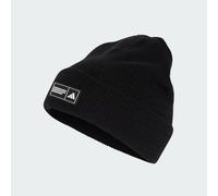 ESSENTIALS LABEL BEANIE MIT UMSCHLAG Black / White XXS/XS