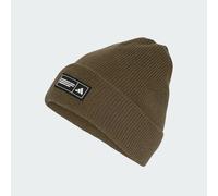 ESSENTIALS LABEL BEANIE MIT UMSCHLAG Olive Strata / White S/M