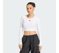ESSENTIALS LANGARM-RIPPSHIRT, KÜRZER GESCHNITTEN White 2XL
