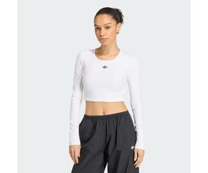 ESSENTIALS LANGARM-RIPPSHIRT, KÜRZER GESCHNITTEN White L
