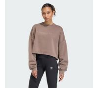 Adidas Originals Essentials Linear Cropped Sweatshirt L Earth Strata