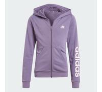 Essentials Linear Logo Kapuzenjacke Shadow Violet / Clear Pink 128