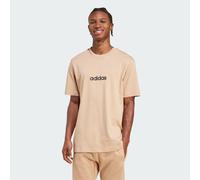 adidas Essentials Linear Single T-Shirt Herren - braun/schwarz - XL