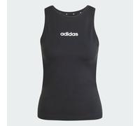 adidas Damen Tanktop Essentials Linear Slim Cotton - JC5798 - Schwarz/Weiß XXS