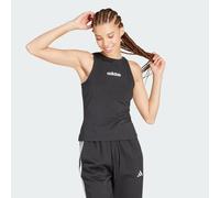 Adidas Damen Tanktop Essentials Linear Slim Baumwolle Schwarz/Weiß L